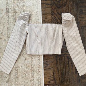 Urban Outfitters striped square neck blouse